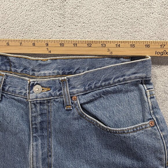 Levi's 550 Jeans Mens 34x34 Light Wash Relaxed Fit Tapered Leg Denim Zip Fly Y2K - Picture 7 of 10